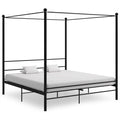 Himmelbett Schwarz Metall 180x200 cm