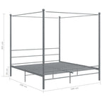 Himmelbett Grau Metall 180x200 cm