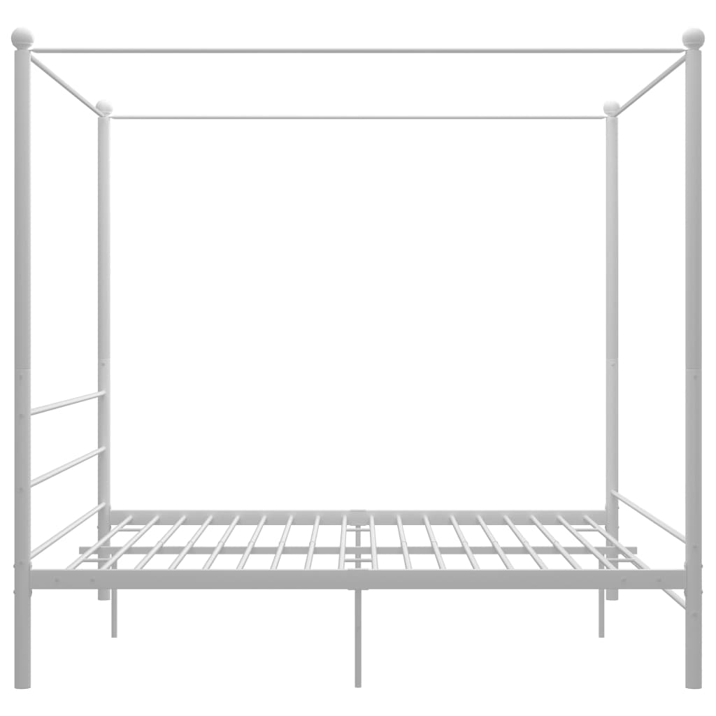 Himmelbett Weiß Metall 200x200 cm