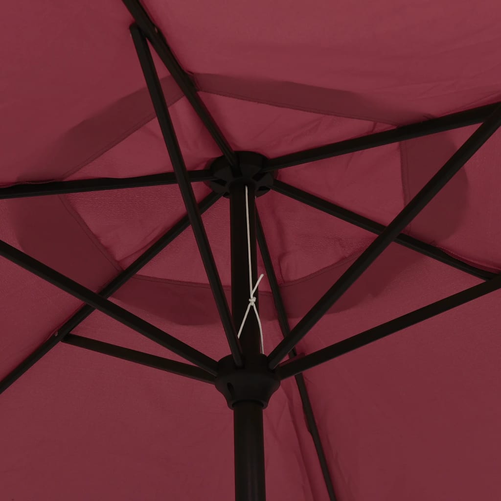 Sonnenschirm mit Metall-Mast 300 cm Bordeauxrot