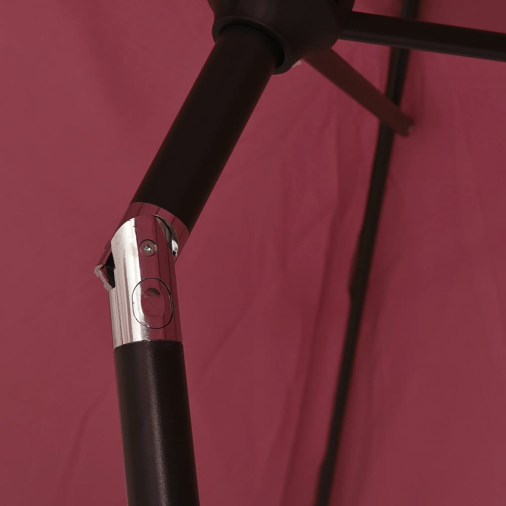Sonnenschirm mit Metall-Mast 300 cm Bordeauxrot