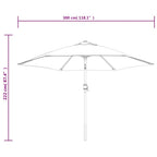 Sonnenschirm mit Metall-Mast 300 cm Bordeauxrot
