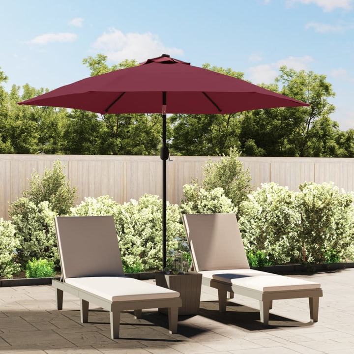 Sonnenschirm mit Metall-Mast 300 cm Bordeauxrot