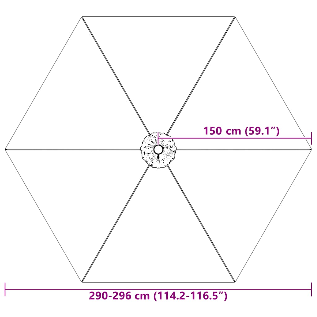 Ersatzbezug für Sonnenschirm Grün 300 cm