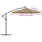 Ersatzbezug für Ampelschirm Taupe 300 cm
