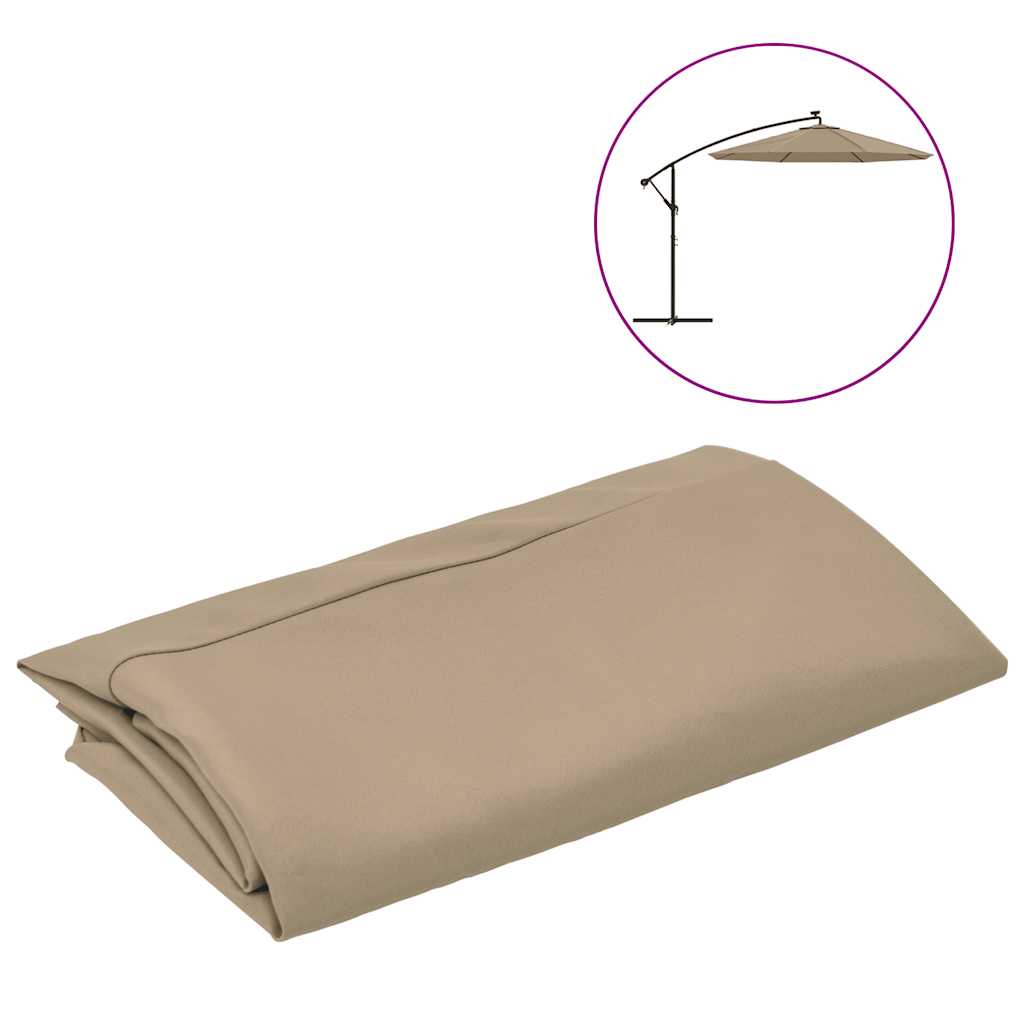 Ersatzstoff für Ampelschirm Taupe 350 cm
