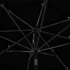 Sonnenschirm mit Aluminium-Mast 3-lagig Schwarz 3 m