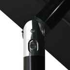 Sonnenschirm mit Aluminium-Mast 3-lagig Schwarz 3,5 m