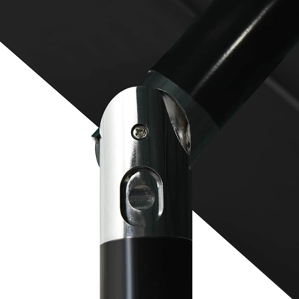 Sonnenschirm mit Aluminium-Mast 3-lagig Schwarz 3,5 m