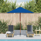 Sonnenschirm mit Holzmast Blau 150x200 cm