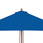 Sonnenschirm mit Holzmast Blau 150x200 cm