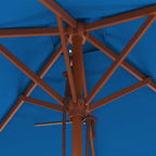 Sonnenschirm mit Holzmast Blau 150x200 cm