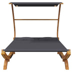 Sonnenliege mit Dach 165x203x138 cm Bugholz Massiv Anthrazit