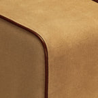 Sitzbank Turnbock-Design 58 cm Braun Echtleder Massivholz Mango