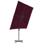 Ampelschirm mit Stahl-Mast 250x250 cm Bordeauxrot
