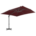 Ampelschirm mit Aluminium-Mast 400x300 cm Bordeauxrot