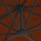 Ampelschirm mit Aluminium-Mast 300x300 cm Terrakotta