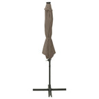 Ampelschirm mit LED-Beleuchtung 300 cm Taupe