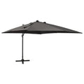 Ampelschirm mit LED-Beleuchtung 300 cm Anthrazit