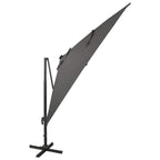 Ampelschirm mit LED-Beleuchtung 300 cm Anthrazit