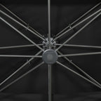Ampelschirm mit Doppeldach Schwarz 400 x 300 cm