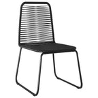 Gartenstühle 4 Stk. Poly Rattan Schwarz