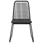 Gartenstühle 4 Stk. Poly Rattan Schwarz