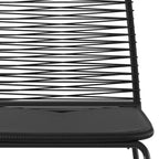 Gartenstühle 4 Stk. Poly Rattan Schwarz