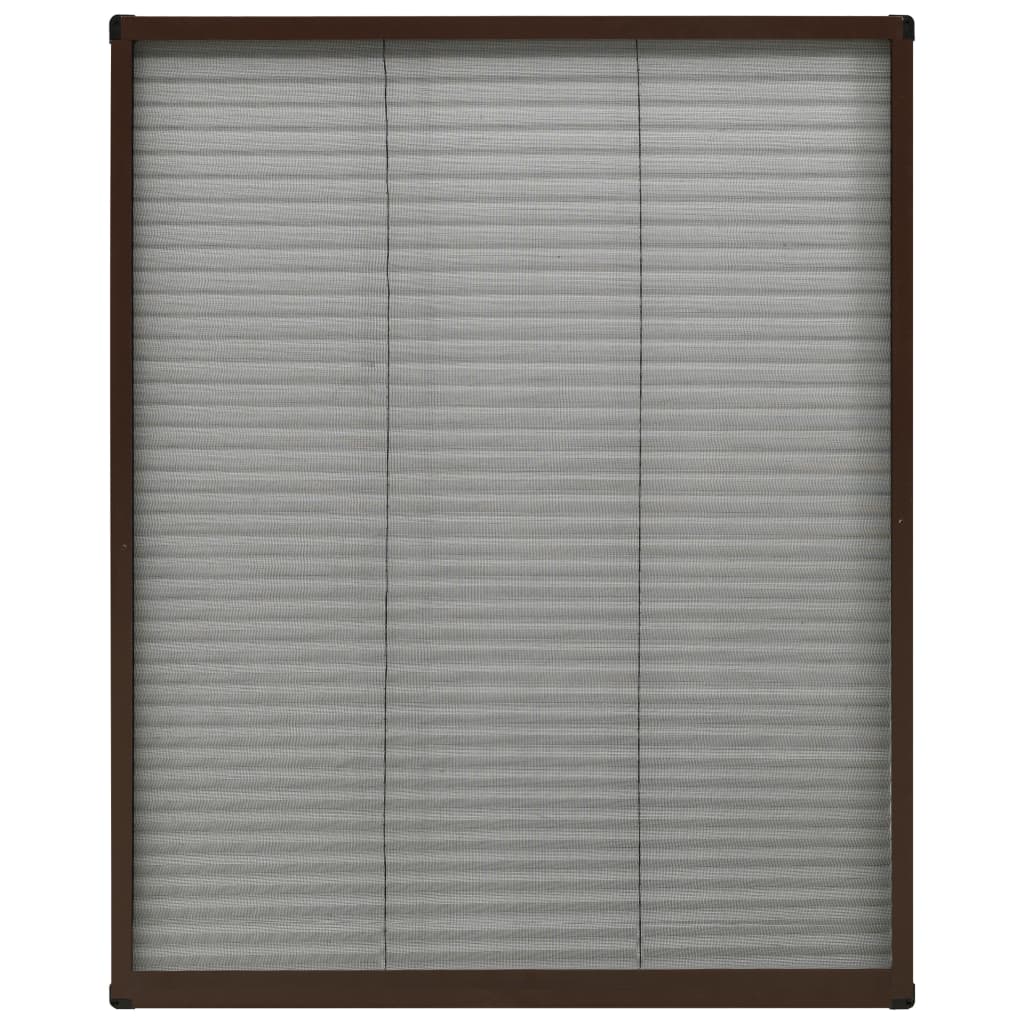 Insektenschutz-Plissee für Fenster Aluminium Braun 60x80 cm