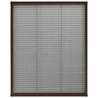 Insektenschutz-Plissee für Fenster Aluminium Braun 60x80 cm