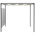 Pavillon mit Ausziehbarem Dach 3x4x2,3 m Cremeweiß 180 g/m²