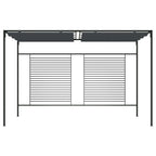 Pavillon mit Ausziehbarem Dach 4x3x2,3 m Anthrazit 180 g/m²