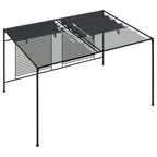 Pavillon mit Ausziehbarem Dach 4x3x2,3 m Anthrazit 180 g/m²