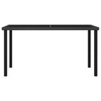 Garten-Esstisch Schwarz 140x70x73 cm Poly Rattan