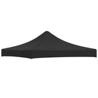 Partyzelt-Dach 3x3 m Schwarz 270 g/m²