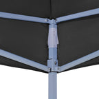 Partyzelt-Dach 6x3 m Schwarz 270 g/m²