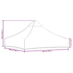 Partyzelt-Dach 2x2 m Schwarz 270 g/m²