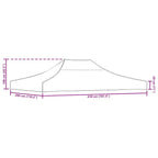 Partyzelt-Dach 4x3 m Anthrazit 270 g/m²