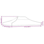 Partyzelt-Dach 4,5x3 m Creme 270 g/m²