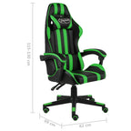 Gaming-Stuhl Schwarz und Grün Kunstleder