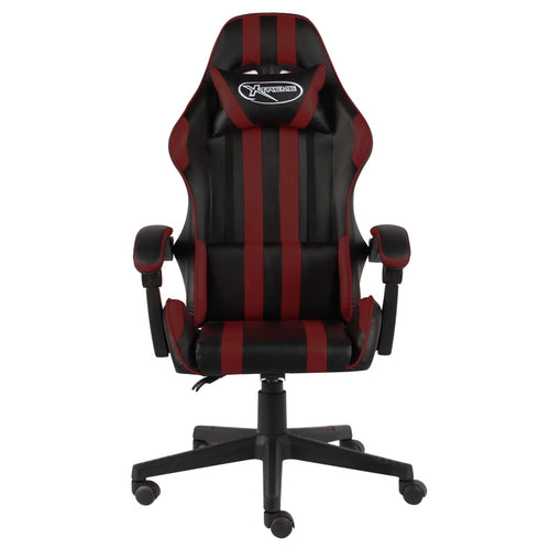 Gaming-Stuhl Schwarz und Weinrot Kunstleder
