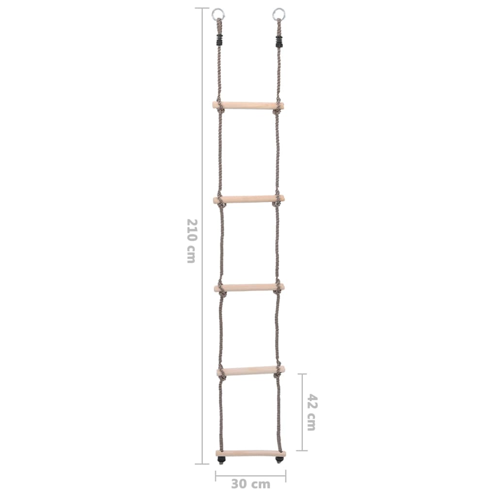 5-Stufen-Leiter 210 cm Kiefer Massivholz