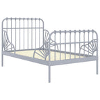 Ausziehbett Grau Metall 80x130/200 cm