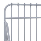 Ausziehbett Grau Metall 80x130/200 cm