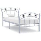 Einzelbett mit Fußball-Design Grau Metall 90x200 cm