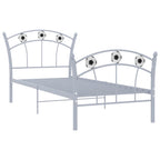 Einzelbett mit Fußball-Design Grau Metall 90x200 cm