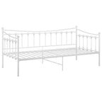 Schlafsofa Bettgestell Weiß Metall 90x200 cm