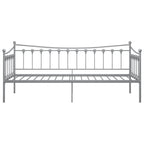 Schlafsofa Bettgestell Grau Metall 90x200 cm