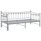 Ausziehsofa Bettgestell Grau Metall 90x200 cm