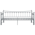 Ausziehsofa Bettgestell Grau Metall 90x200 cm